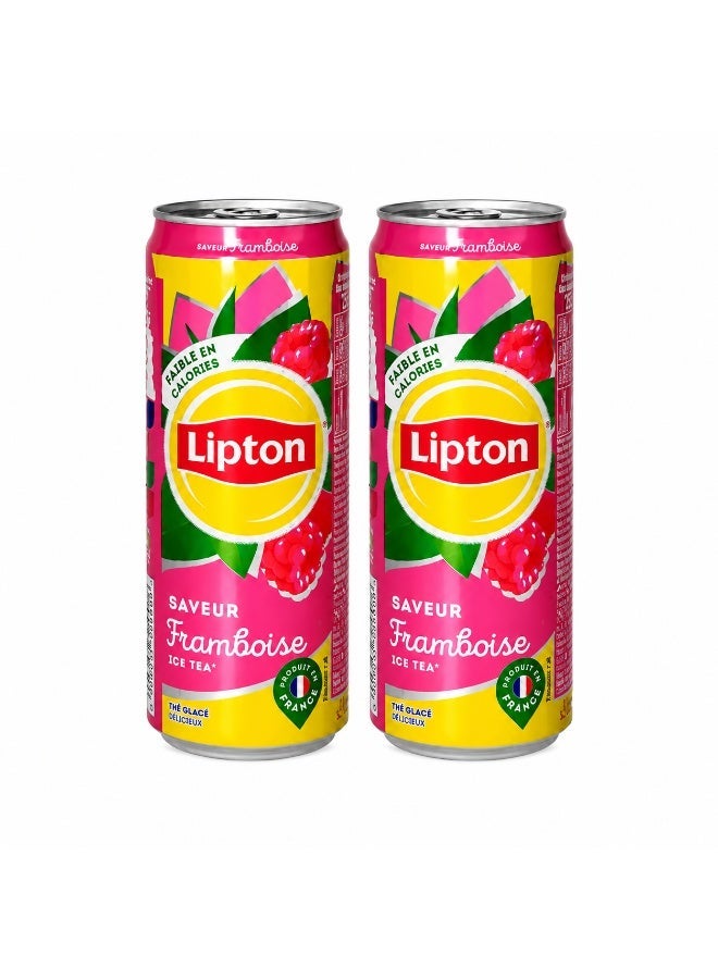 Lipton Tea Lipton Ice Tea French Raspberry, Ready to Drink Iced Tea Beverage, Refreshing Raspberry Flavor, 330ml Cans, Pack of 2 - Image 4