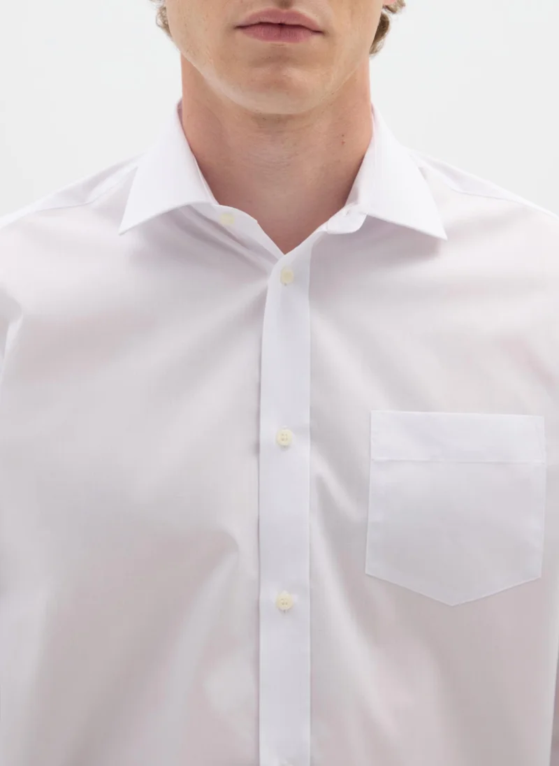 Ovs OVS White Regular Fit Easy Iron Shirt