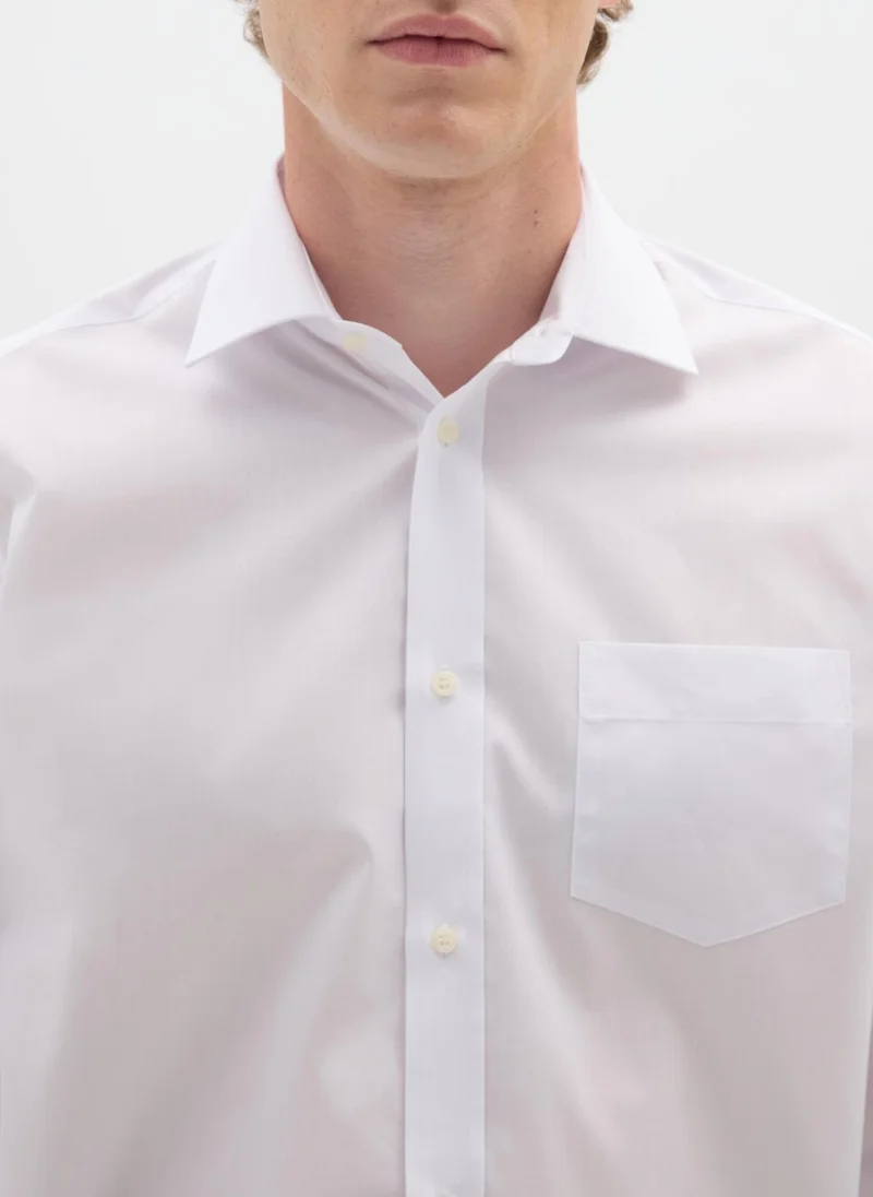 Ovs OVS White Regular Fit Easy Iron Shirt