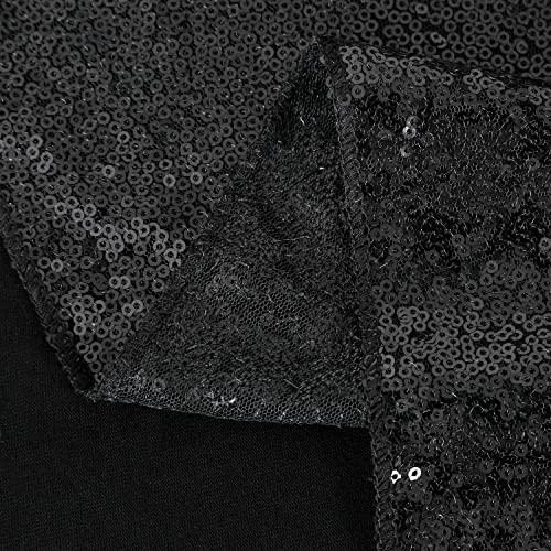 SoarDream Black Sequin Tablecloth 60x102 Inch Sequence Tablecloth Sequin Fabric Wedding Birthday Party Meeting Events Easter Table Decorations - Image 4