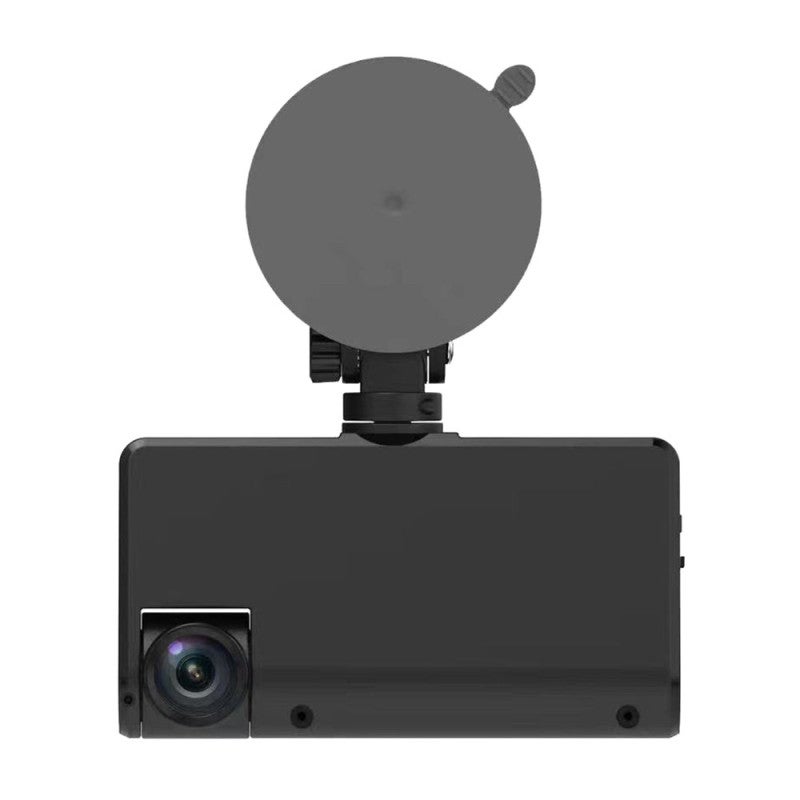 G50 Car Recorder 3 inch screen touch mobile phone APP playback HD infrared night vision reversing parking monitoring front + interior + rear 3 camera with parking monitoring time-lapse recording cable + car charger cable - Image 4