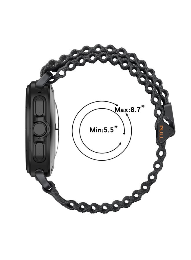 لساعة Samsung Galaxy Watch 7 Ultra Watch Band Trail حزام رياضي مموج عريض للطرق الوعرة - اللون: أخضر جيشي - المواصفات: Samsung Ultra - Image 4