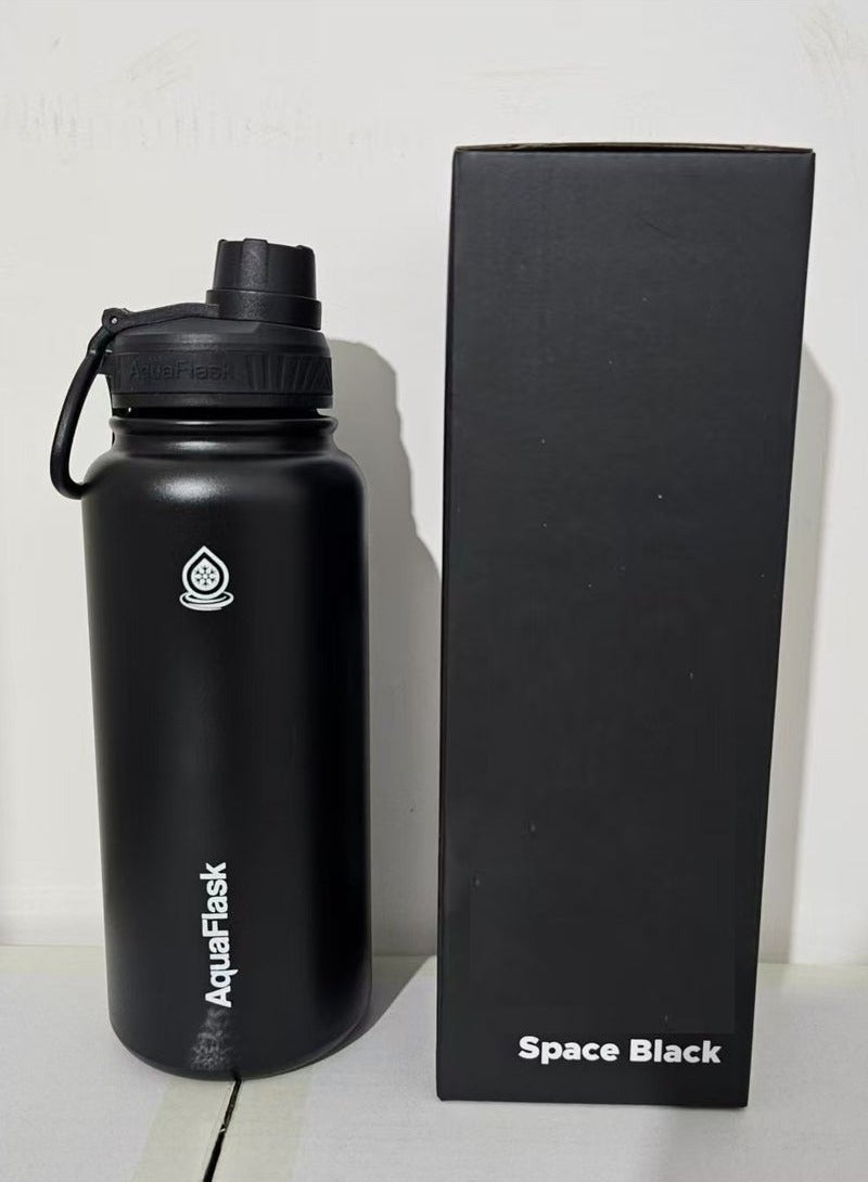 AquaFlask Water Bottle 40 oz/ 1.18 Liter with Spout Lid Vacuum Insulated Stainless Steel (Back 40 oz/ 1.18 Liter) - Image 5