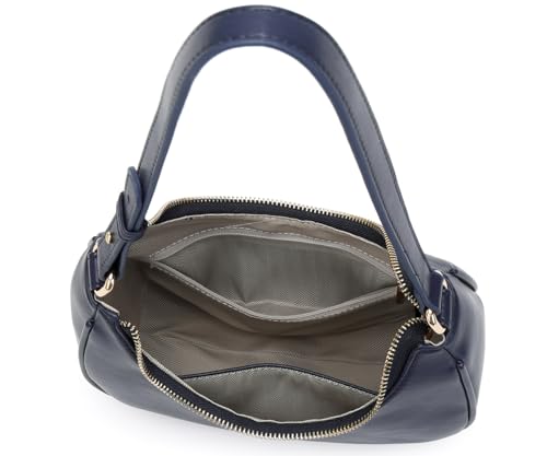 WSRYDJDL Crescent Shoulder Bags for Women Cute Hobo Tote Handbag Under the Arm Purses Mini Clutch Purse with Zipper Closure (Dark Blue) - Image 5