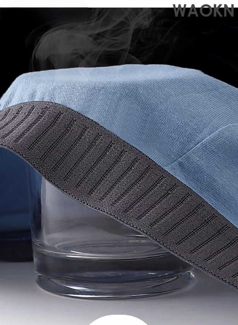 WAOKN 3 * PACK Men's Pure Cotton Underwear, Graphene antibacterial Crotch Bottom Fabric, Skin Friendly, Breathable and Comfortable, Moisture-Wicking Cotton Boxer Briefs U-shaped Comfortable Breathable Underwear Fashion Men's Boxer Briefs - Image 2