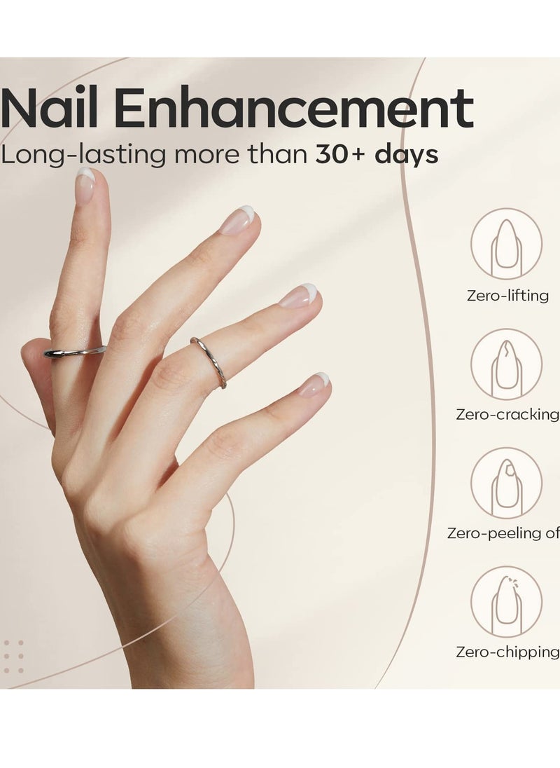 modelones modelones Builder Nail Gel, 7-in-One Clear Gel Builder for Nail Thickening, LED Nail Lamp Cured Hard Gel Nail Strengthener Extension Gel Base Rhinestone Nail Glue Gel in a Bottle  - Image 2