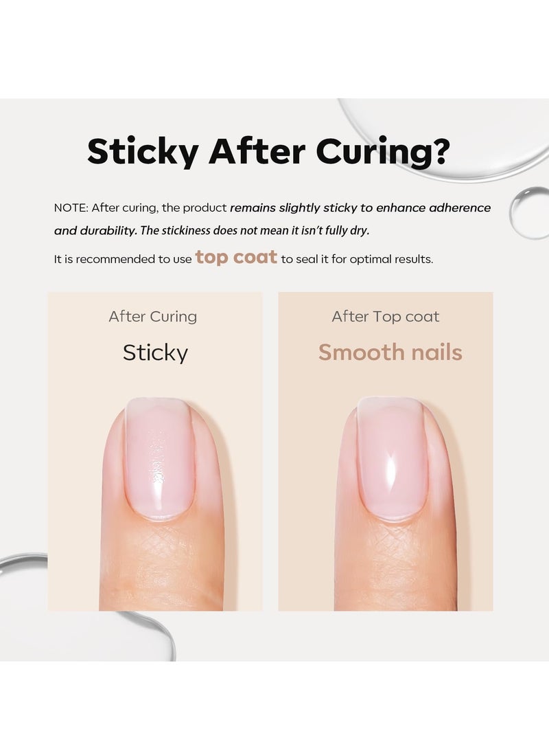modelones modelones Builder Nail Gel, 7-in-One Clear Gel Builder for Nail Thickening, LED Nail Lamp Cured Hard Gel Nail Strengthener Extension Gel Base Rhinestone Nail Glue Gel in a Bottle  - Image 3