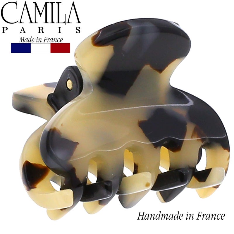 Camila Paris CP3066 French Hair Clip for Women, Handmade, Ivory Tokyo, Small, Girls Hair Claw Clips Jaw, Durable Styling Hair Accessories for Women, Strong Hold Grip, Made in France - Image 2