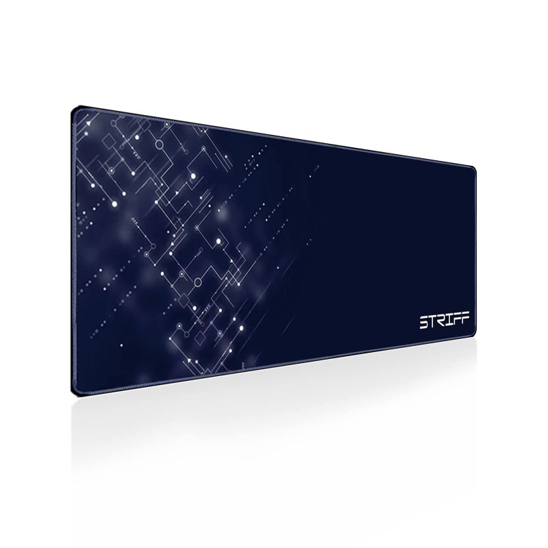 STRIFF Extended Size (800 mm x 300 mm x 3 mm) Gaming Mouse Pad| Stitched Edges| Non-Slip Rubber Base|Computer Laptop|Keyboard Mouse Pad for Office & Home (Divine Blue) - Image 5