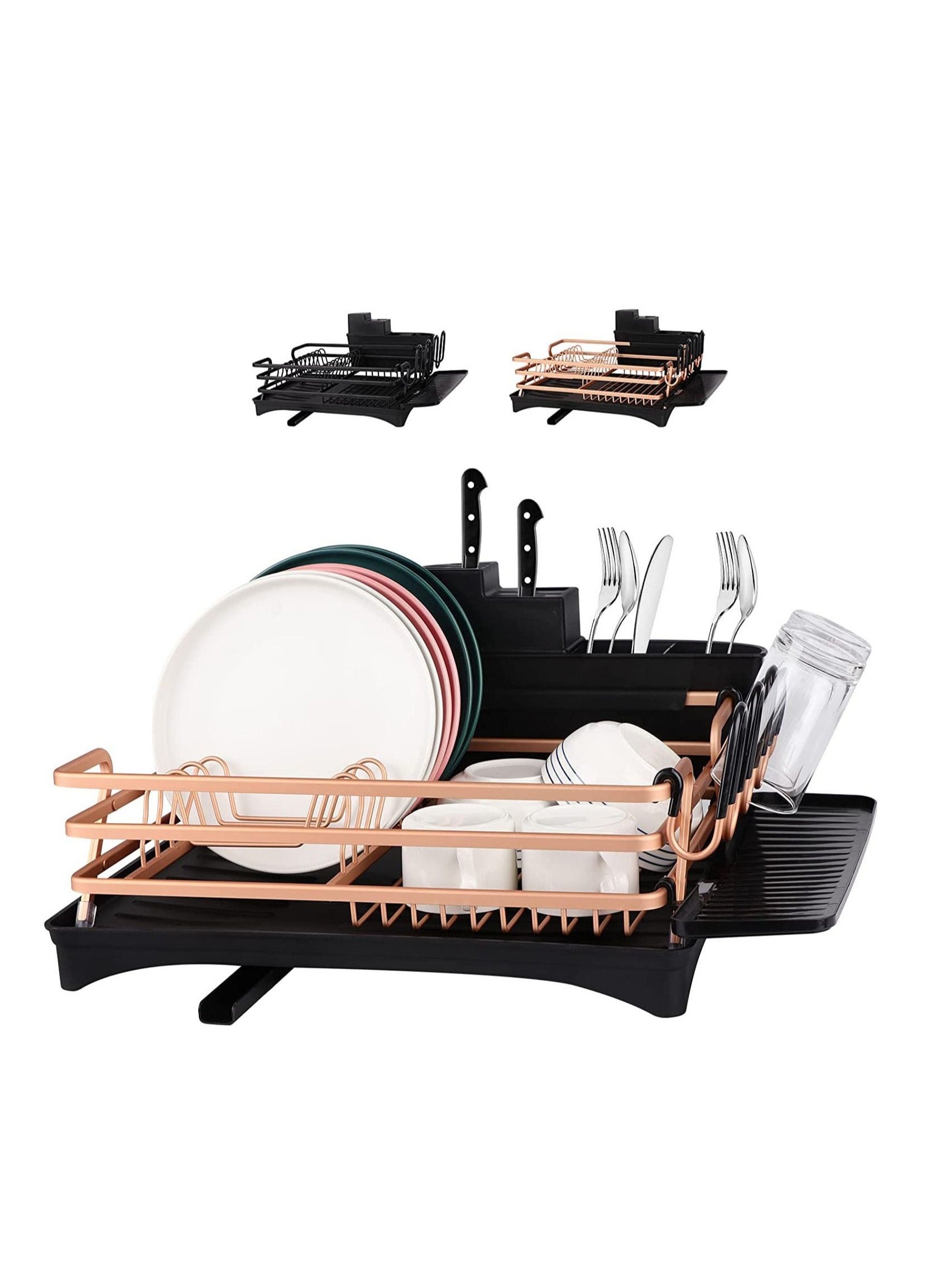 Dish Rack Kitchen Drying Stand Dish Rack Dish Rack Kitchen Organizer -Dish Rack With Tableware Cutting Board Rack, Dish Rack Drainer Board Rack, 1-Layer Dish Racks For Home Kitchen (Gold) 