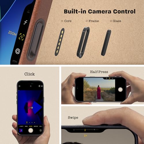 Le Pelle - Handcrafted Premium Italian Leather Case for iPhone 17 - [Built-in Camera Control] - Compatible with Magsafe - Two-Tone Effect with Unique Patina Over Time - Cocoa Brown - Image 3