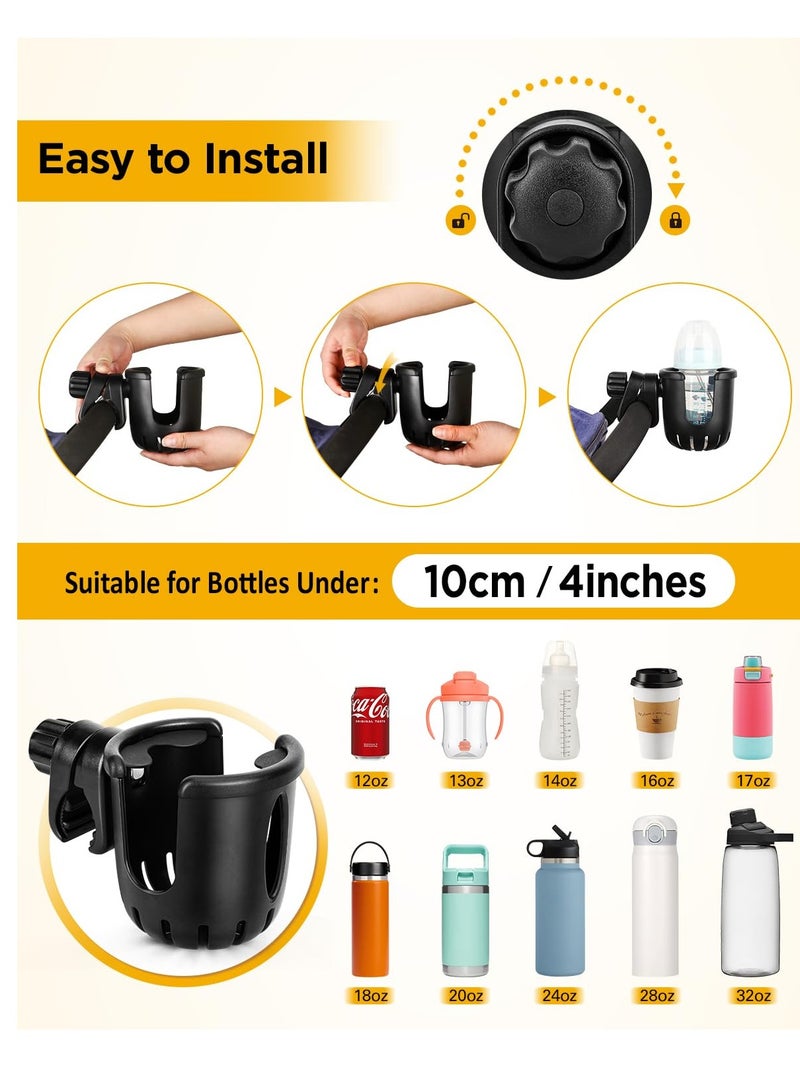 Daytoyz Universal Cup Holder Stroller Drink Holder for Bikes, Trolleys or Walkers, Fits Most Cups - Image 2