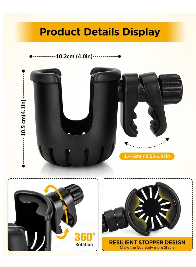 Daytoyz Universal Cup Holder Stroller Drink Holder for Bikes, Trolleys or Walkers, Fits Most Cups - Image 4