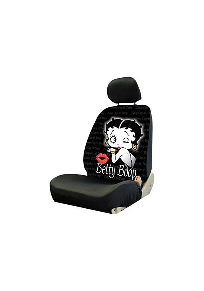 U.A.A. INC. 4 pc Betty Boop Timeless Original Design Black Front Lowback Seat Covers Set - Image 2
