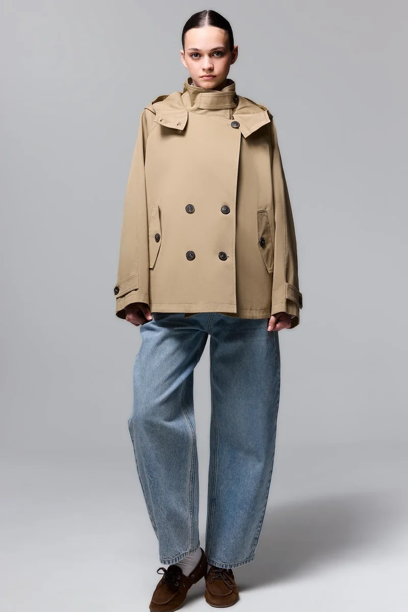 Defacto Boxy Fit Twill Trenchcoat