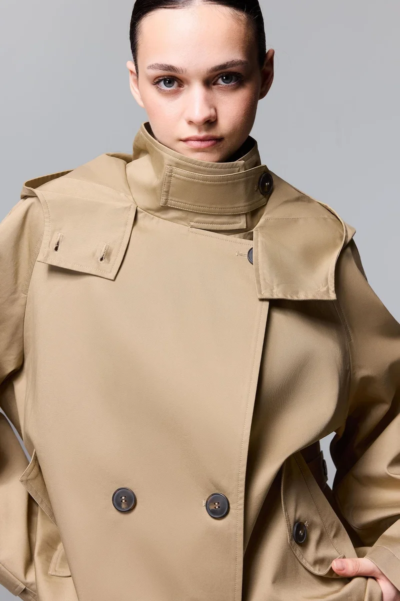 Defacto Boxy Fit Twill Trenchcoat