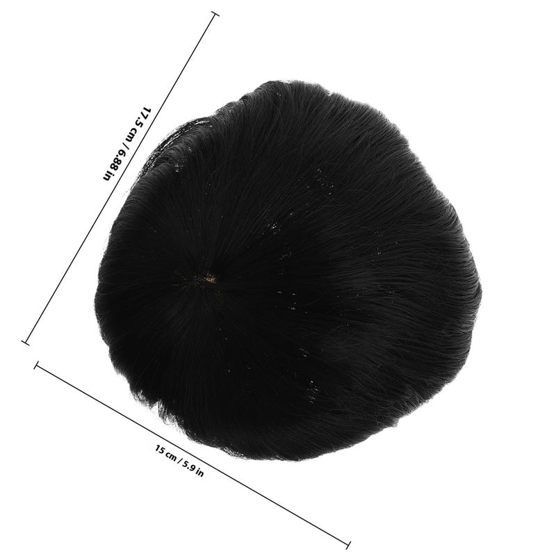 Men Synthetic Hairpiece For Hair Loss Layered Short Black Wig Lightweight Hair Replacement System - Image 3
