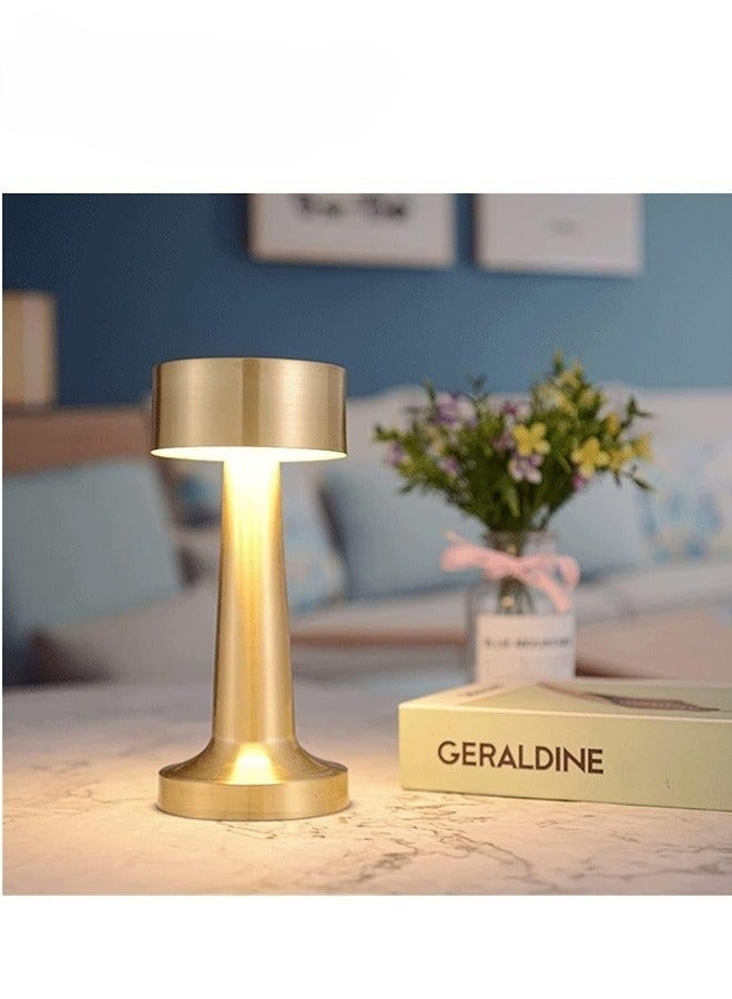 PRIMO PLUS Rechargeable Cordless Table Lamp, Portable Desk Lamp, Bedside Night Light Small Table Lamps for Bedroom, Outdoor(Gold) -  PR112 - Image 3