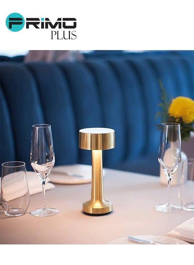 PRIMO PLUS Rechargeable Cordless Table Lamp, Portable Desk Lamp, Bedside Night Light Small Table Lamps for Bedroom, Outdoor(Gold) -  PR112 - Image 4