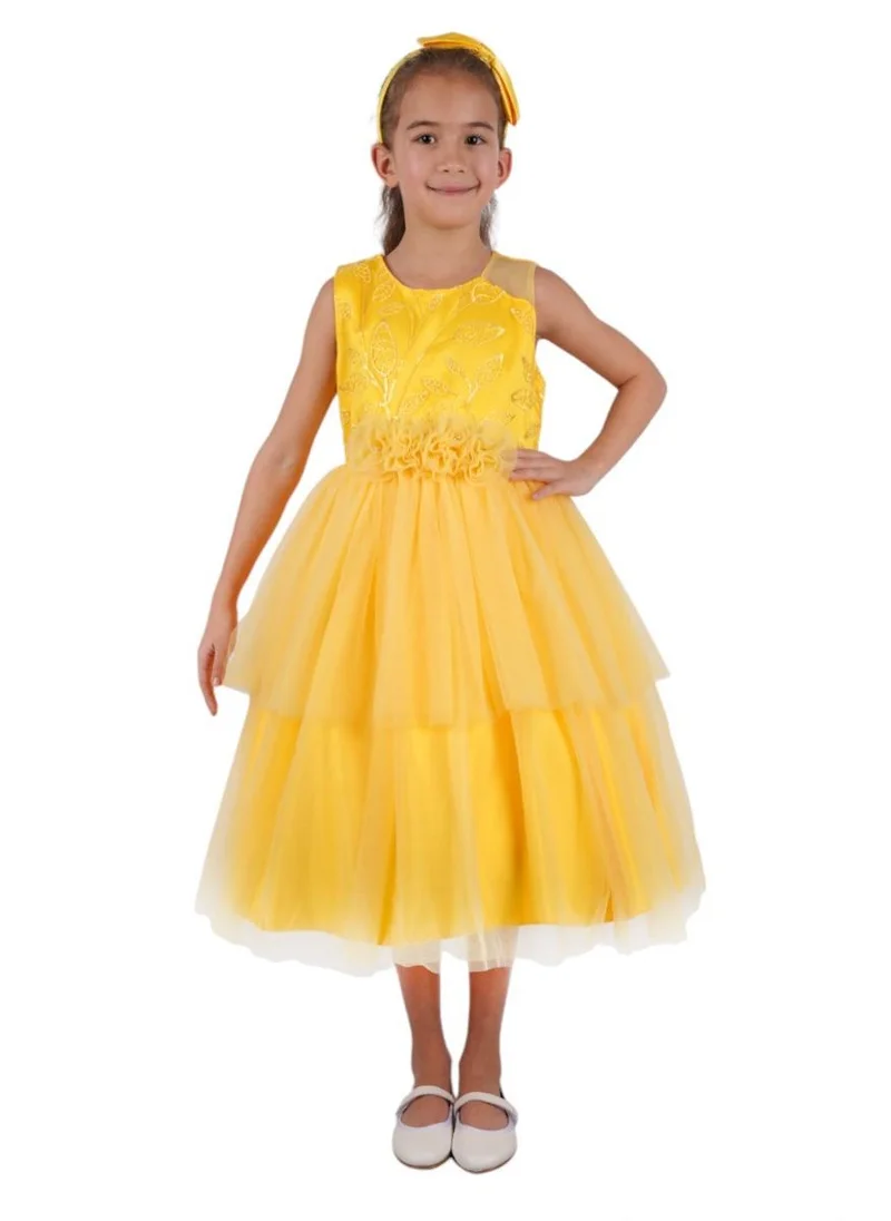 دىدانيالا Abigail Yellow Party Dress with Headband