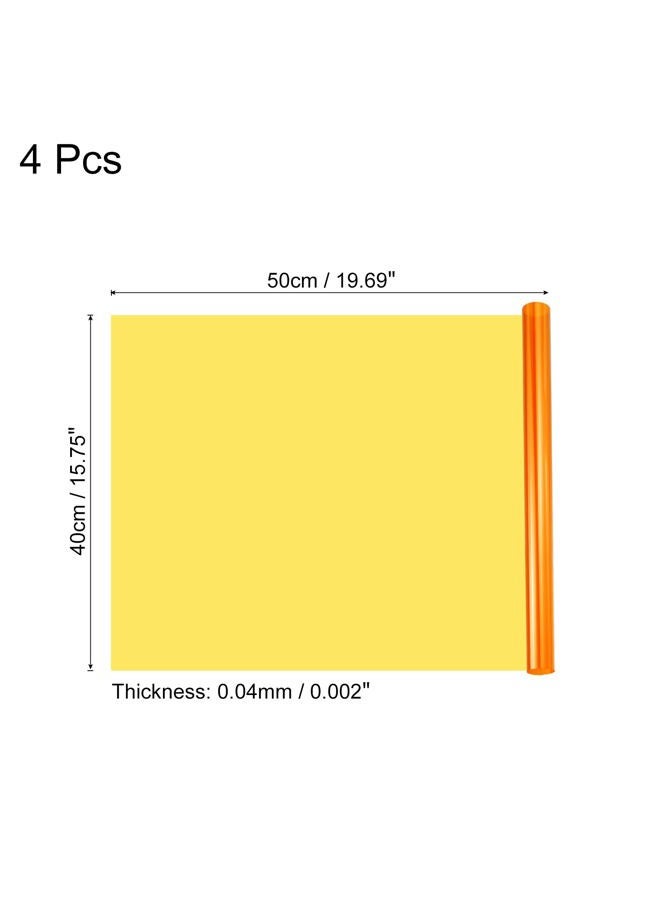 MECCANIXITY Lighting Gel Filter 15.7x19.7 Inch Orange 85A Color Correction Sheet for Photo Studio Red Head Light, Pack of 4 - Image 2