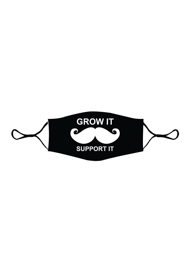 Printed Moustache face mask or protection cover for Movember, Mobro , No shave , Mens Health Awareness (Design 6)