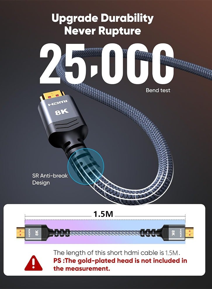 HDMI Cable 2.1 8K/60Hz TV PS5 Computer Host Projector Video Frequency connection high-definition cable  - Image 5