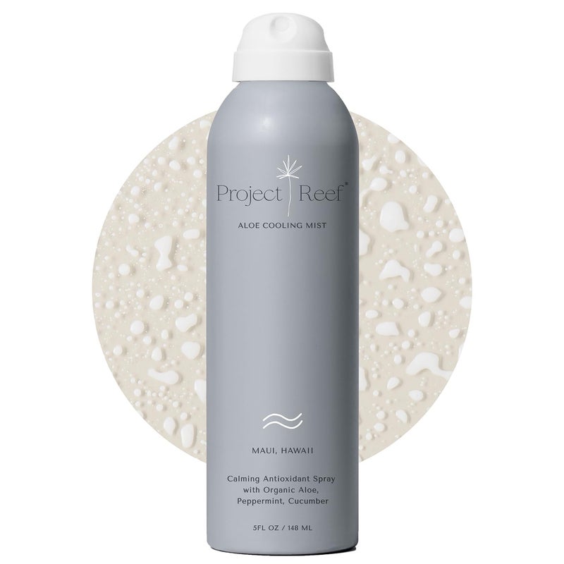 Project Reef Non-Aerosol Aloe Cooling Mist â€“ Vegan, Ocean Friendly & Hydrating After-Sun Spray with Organic Aloe Vera, Peppermint & Cucumber â€“ Natural Sunburn Relief & Daily Skin Refreshment, 5 fl oz - Image 1