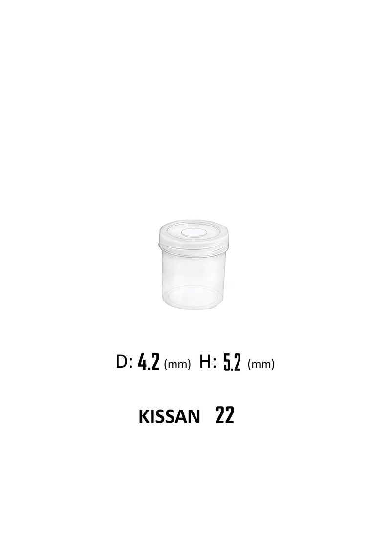 PMW pmw - Farmar 22 - Small Tiny Containers Plastic Clear Boxes with Screw lid 20 ml (Size : 4.2 cm X 5.2 cm) - Pack of 12  - Image 3