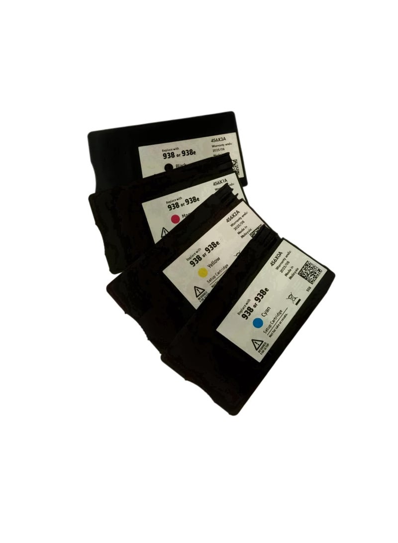 HP Toner 938 Ink Set of 4-Color for Officejet Pro 9730 9110 9120 9130 9720 Series Printers - Image 2