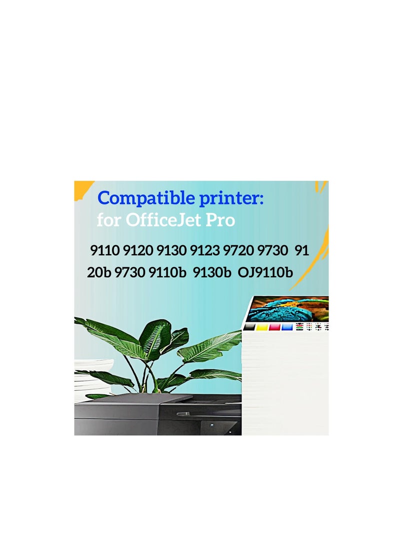 HP Toner 938 Ink Set of 4-Color for Officejet Pro 9730 9110 9120 9130 9720 Series Printers - Image 3