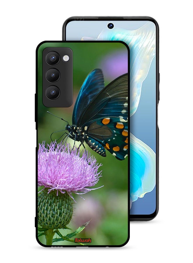 Tolwak Tecno Camon 18 Protective Case Cover Butterfly Sitting On Flower - Image 1