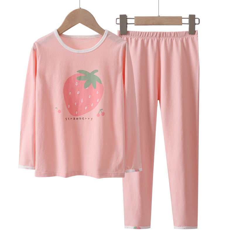 Children'S Lycra Cotton Autumn Clothes Autumn Pants Suit New Style Underwear For Boys And Girls Suit Air-Conditioning Clothes Pajamas Suit - Image 1