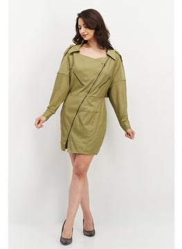 Women Plain Mini Dress, Khaki - pzsku/Z94AB050D348E7E9D84CAZ/45/_/1740495358/25728fa0-ee6a-4e50-bcf8-6e7a59a86778