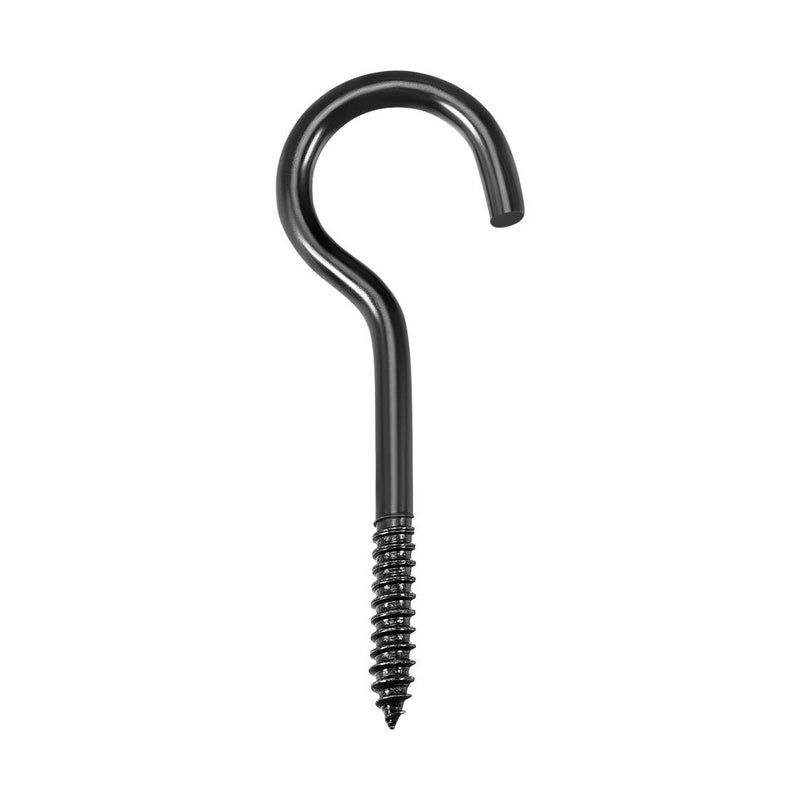 uxcell 2 Screw Eye Hooks Self Tapping Screws Screwin Hanger EyeShape Ring Hooks Black 16pcs