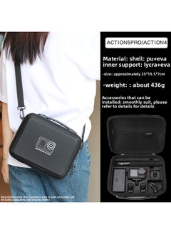 Generic Bkano Is Suitable For DJI Action5 Pro Cosmetics Bag For DJI Action3/4 Sports Camera Bag Box-Color:Action4/5pro Set Version Storage Bag-Size:About 25*19.5*7cm  - Image 1