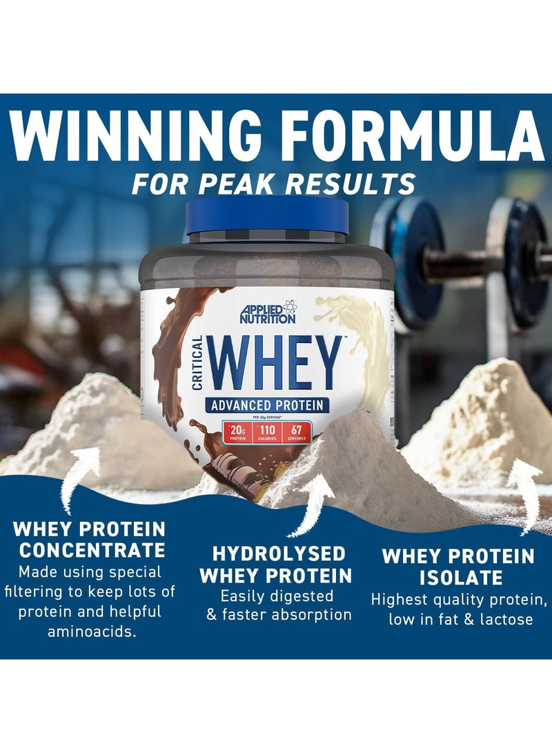 أبلايد نيوتريشن ابلايد نيوتريشن مسحوق بروتين مصل اللبن من كريتيكال بوزن 2 كجم - مسحوق بروتين مصل اللبن مع نسبة عالية من البروتين - مخفوق البروتين - مكمل غذائي (2 كجم - 76 مخفوقة) (2 كجم، شوكولاتة ميلك شيك) - Image 5