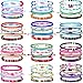 Remerry 48 Pieces Handmade Friendship Bracelets Bulk Boho Adjustable Woven Braided Bracelets for Women Men Colorful Beaded Bracelet Stacking Elastic Beaded Anklet Jewelry for Concert Party Summer Gift - Image 4