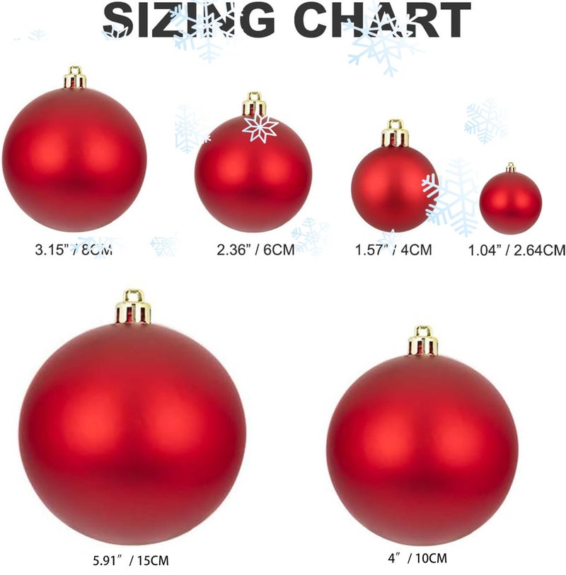 Emopeak 24Pcs Christmas Balls Ornaments for Xmas Christmas Tree - 4 Style Shatterproof Christmas Tree Decorations Hanging Ball for Holiday Wedding Party Decoration (Rose Gold  3.2""/8CM) - Image 4