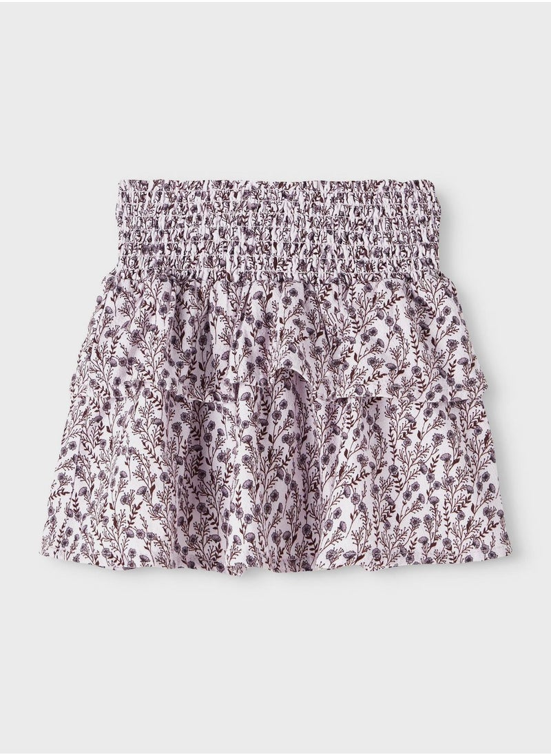 NAME IT - Kids Floral Print Mini Skirt - Image 1