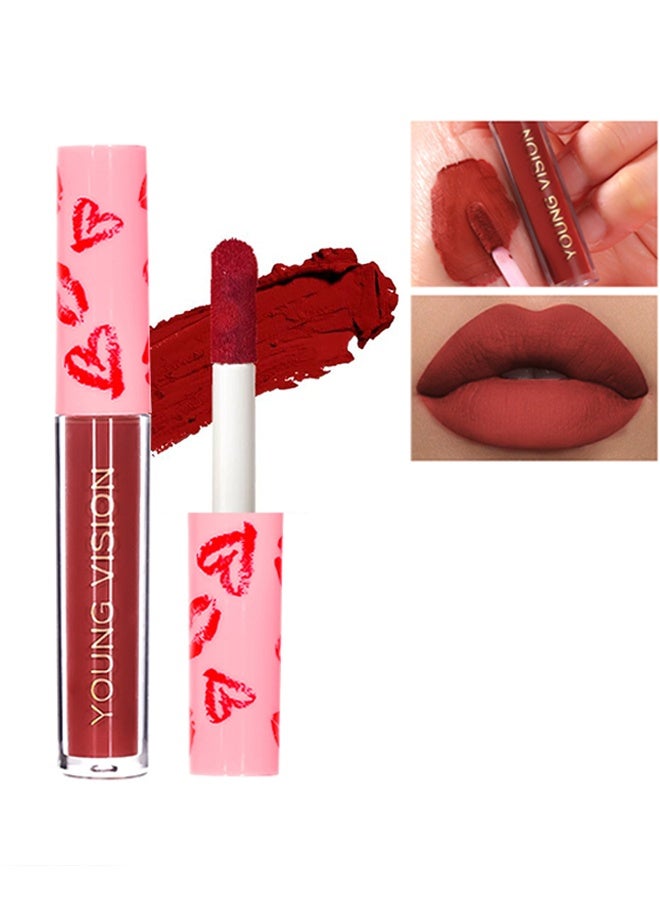 يونج فيجن لمعان الشفاه، ملمع شفاه مخملي مطفي بلون فردي 12، ملمع شفاه سائل لا يبهت بسهولة، رقم 12 - Image 1