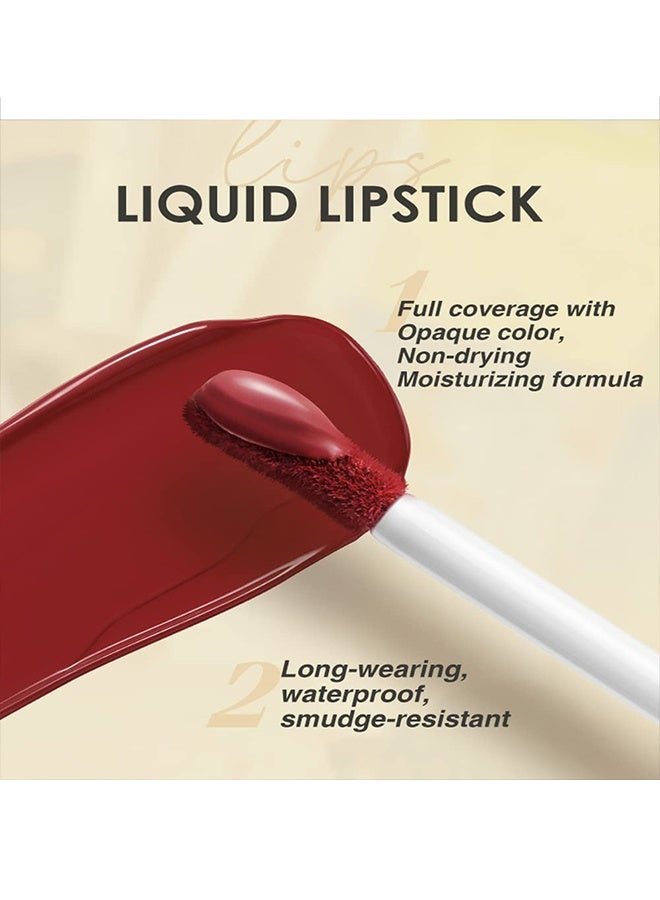 يونج فيجن لمعان الشفاه، ملمع شفاه مخملي مطفي بلون فردي 12، ملمع شفاه سائل لا يبهت بسهولة، رقم 12 - Image 5