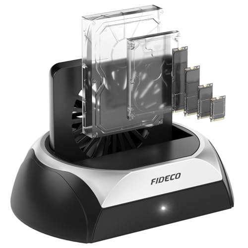 FIDECO M.2 NVME Duplicator Clone Docking Station Dual-Bay Offline Clone Gen 2 10Gbps USB 3.1 to NVME SSD Offline Clone Dock (YPZ03SN) - Image 1
