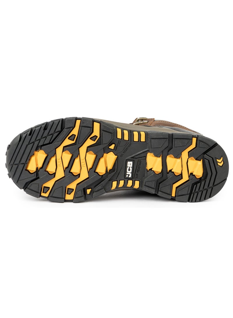 JCB Chukka 5" Safety Shoes for Men JCB-006A | Alloy Toe – Waterproof, Oil, Heat & Slip Resistant, ASTM F2413-18 Certified, EH – Mid Brown - Image 4