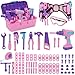 maysida Kids Tool Set 67 PCS Pink Kids Tool Box for Girls Electronic Toy DrillTape Measure Pretend Play Girls Toys Construction Tools Kit Belt Christmas Birthday Gift Ideas Toddler Tool Set Age 3 4 5 - Image 2