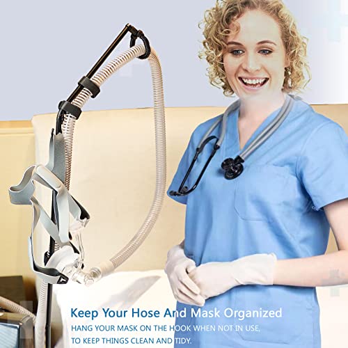 LONYEON CPAP Hose Holder - CPAP Hose Hanger for Bed Avoid Tangling and Prevent Blockage,Keeps The Air Hose Up and Away from Your Face and Arms to Make You Sleep Better,Black - Image 2