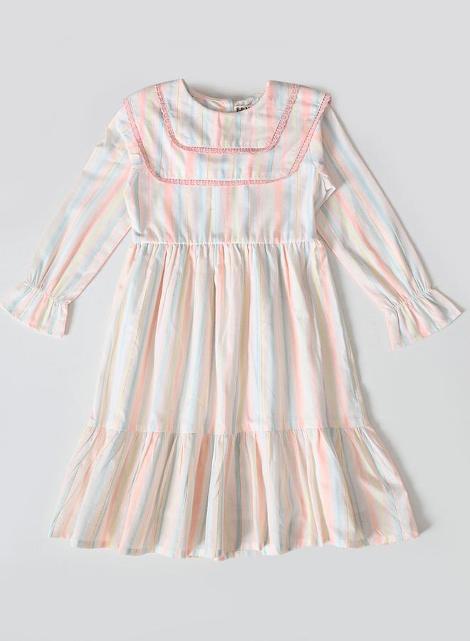 BELLA MODA Striped Tiered Dress - Image 2