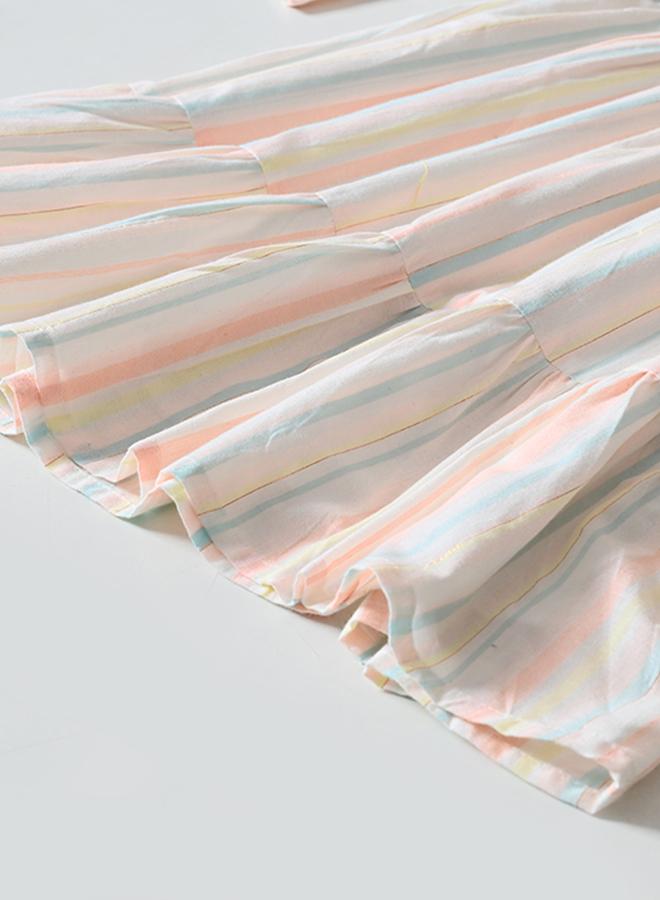 BELLA MODA Striped Tiered Dress - Image 5