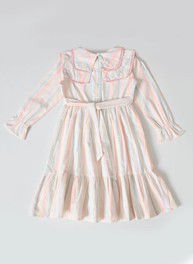 BELLA MODA Striped Tiered Dress - Image 3