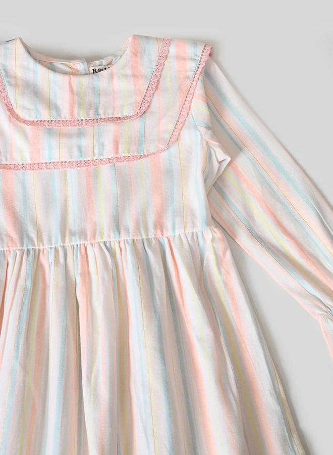 BELLA MODA Striped Tiered Dress - Image 4